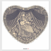 Dame met gitaar sticker (Vel)