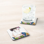 Dame met kimono drankjes onderzetter (Rechterzijde)