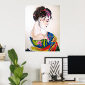 Dame met kimono poster (Thuiskantoor)