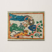 Dame met Knight, 14th Century Medieval Manuscript Legpuzzel (Horizontaal)