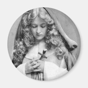  dame met kruis magneet