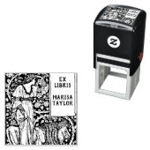 Dame met Leeuw ex libris Zelfinktende Stempel (In situ)