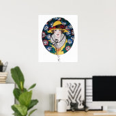 Dame met Morgenwinde Poster (Thuiskantoor)