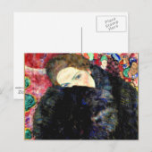 Dame met Muff van Gustav Klimt Briefkaart (Voorkant / Achterkant)