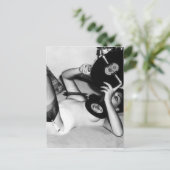 Dame met Muziek Briefkaart (Staand voorkant)