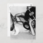 Dame met Muziek Briefkaart (Voorkant / Achterkant)