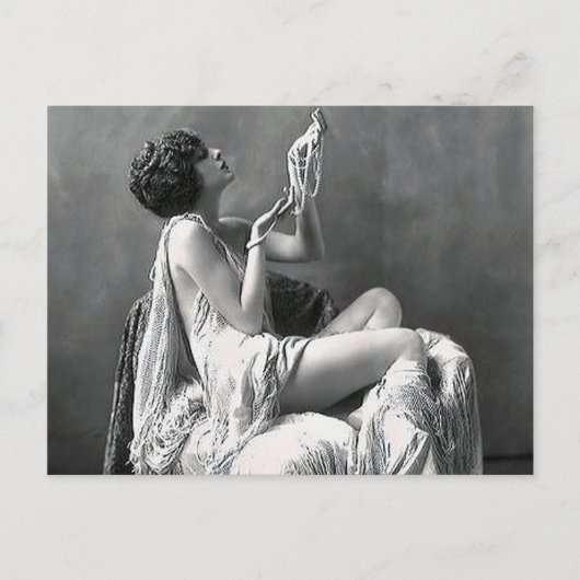 Dame met Pearls Briefkaart (Voorkant)