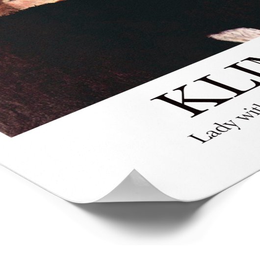 Dame met Pet en Veer Boa van Gustav Klimt Poster (Hoek)