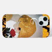 DAME MET ROOD ROOS MONOGRAAM Case-Mate iPhone CASE (Achterkant (horizontaal))