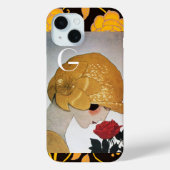 DAME MET ROOD ROZENMONOGRAM Case-Mate iPhone CASE (Achterkant)