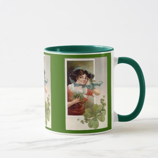 Dame met Shamrocks Mok (Rechts)