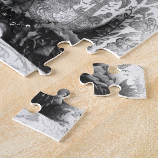 Dame met tatoeage - Vrouw met Tattoos -  Legpuzzel (Zijkant)