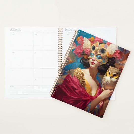 Dame met Uil Fantasy Art Planner (Display)