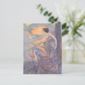- Dame met zes zwanen, Briefkaart (Staand voorkant)