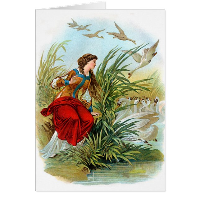  dame met zwanen (Voorkant)