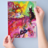 DAME MET ZWARTE KAT FLYER (Hand)