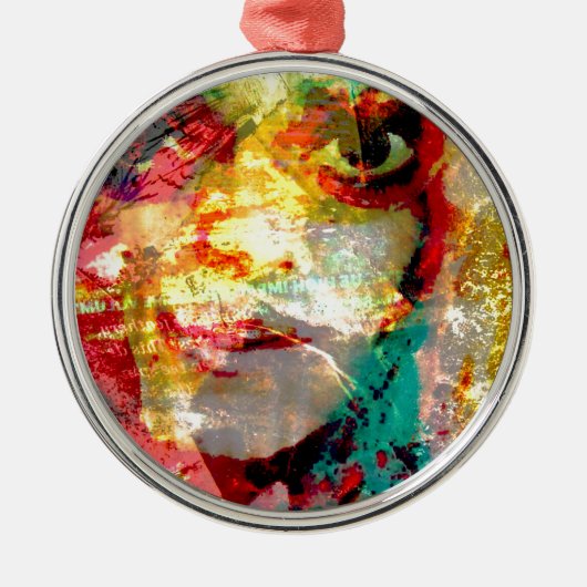 dame metalen ornament (Voorkant)