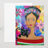 DAME MEXICAINE ET SES INVITATIONS DE CAT (Devant / Derrière)