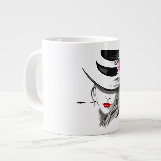 Dame moderne avec Mug Casquette (Devant gauche)
