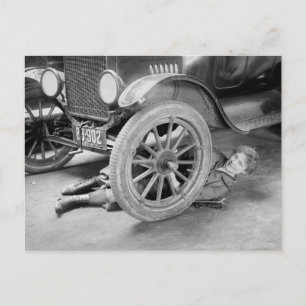 Dame monteur, 1920 briefkaart