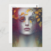 Dame of Natuur Briefkaart (Voorkant / Achterkant)