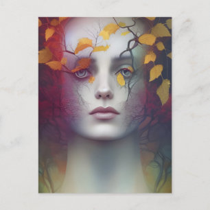 Dame of Natuur Briefkaart