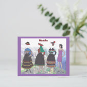 Dame of Peru Paper Doll Briefkaart (Staand voorkant)