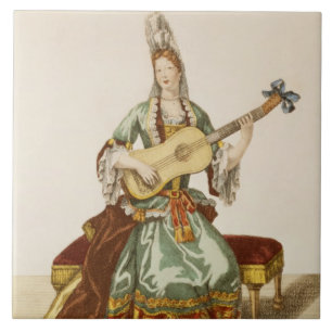 Dame of Quality Speaker the Guitar, mode bord, Tegeltje