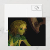 Dame onder de Ax Post Card Briefkaart (Voorkant / Achterkant)