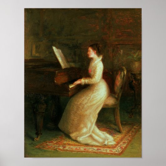Dame op de Piano Poster (Voorkant)
