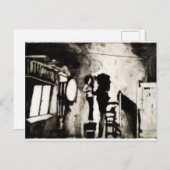 Dame op een stoel briefkaart (Voorkant / Achterkant)