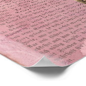  dame op roze, gemengde media achtergrond poster (Hoek)