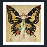 Dame papillon Art déco<br><div class="desc">Affiche vintage Art Déco représentant une dame papillon. Belles couleurs - oeuvres d'art extraordinaires. Remarque : l'agrandissement de cette image peut entraîner une mauvaise qualité d'impression.</div>