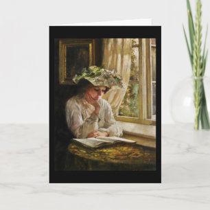 Dame Reading door Venster Kaart