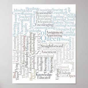 Dame Rider-Waite Tarot-Kaart Poster