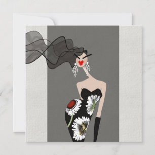 Dame Roma Valentina Carte d'Art de Mode Élégante