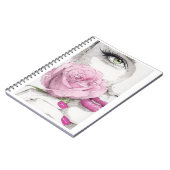 Dame rose avec cahier de rose rose (Côté gauche)