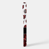 Dame rouge fausse brillance motif monogramme (Côté gauche)