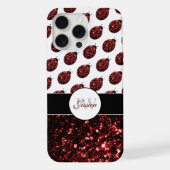 Dame rouge fausse brillance motif monogramme (Verso)