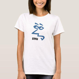 Dame Snarky - Ferme-la - sur un t-shirt clair