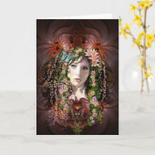 Dame Spring Goddess Blank Note Kaart (Gele Bloem)