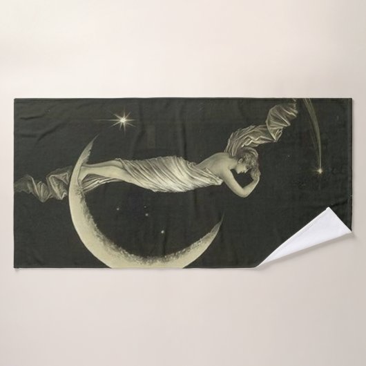 dame sur la lune (Serviette de bain)