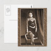 Dame tatouée sur cartes, cartes postales (Devant / Derrière)