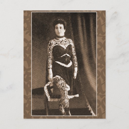 Dame tatouée sur cartes, cartes postales (Devant)