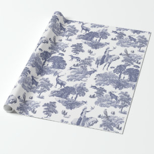  Dame te paard met valk in Woodland Cadeaupapier