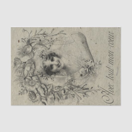  dame tissuepapier (Voorkant)