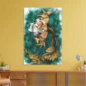 Dame Tournesol Surréalisme Impression sur Toile - (Insitu(Salon))