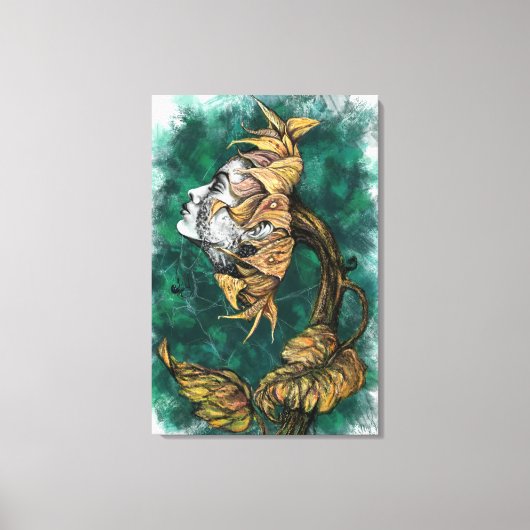 Dame Tournesol Surréalisme Impression sur Toile - (Recto)