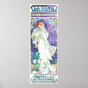 Dame van de Camelias, Alphonse Mucha Poster