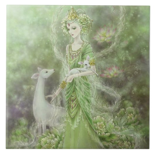 Dame van de Compassie Tile Tegeltje (Voorkant)